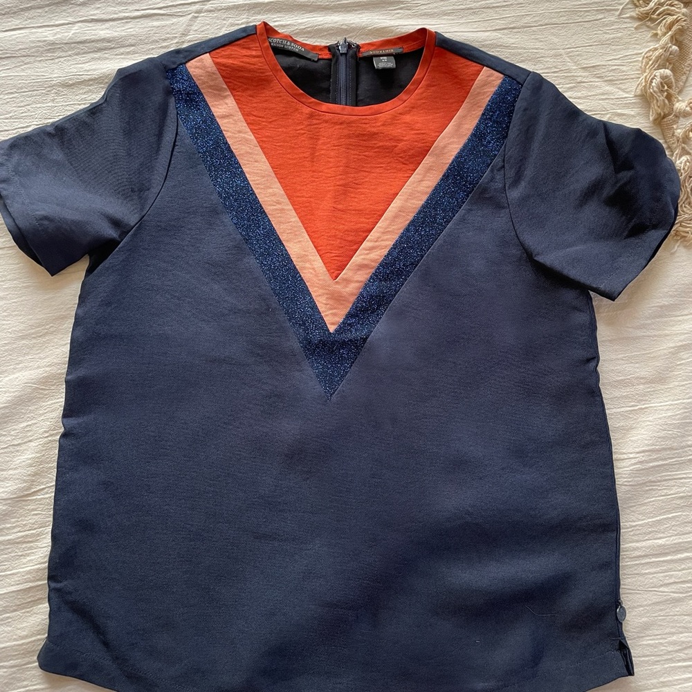 Scotch and Soda short sleeve blouse